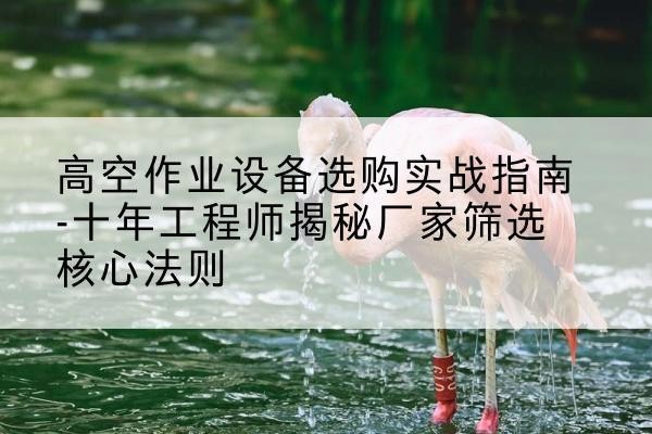 掇刀剪叉式升降机厂家-高空作业设备选购实战指南-十年工程师揭秘厂家筛选核心法则